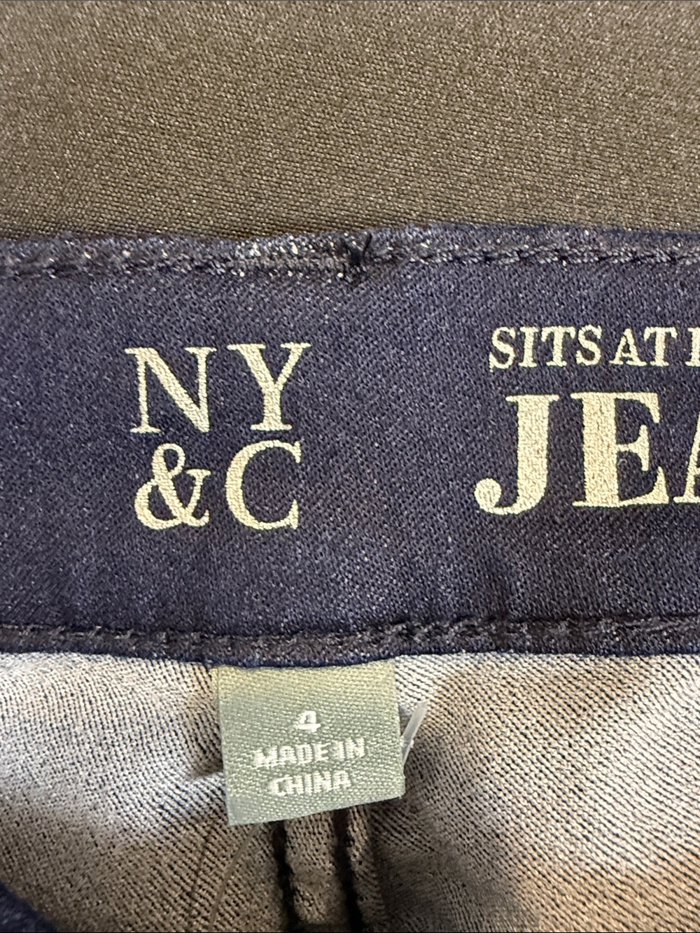 New York & Company Skinny Jean Leggings in Navy Blue - Picture 8 of 14